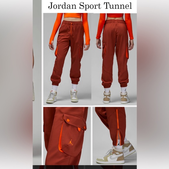 JORDAN WOMEN SPORT TUNNEL PANTS (MARS STONE / SAFETY ORANGE - Picture 5 of 16